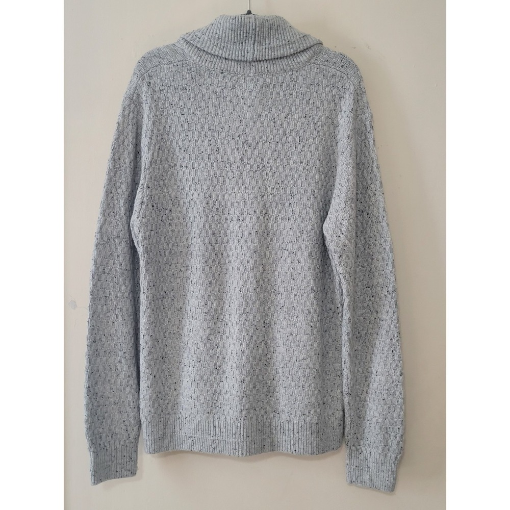 Liverpool Los Angeles Cardigan Grandpa Sweater Mens M Gray Chunky Wool Blend - Picture 5 of 9